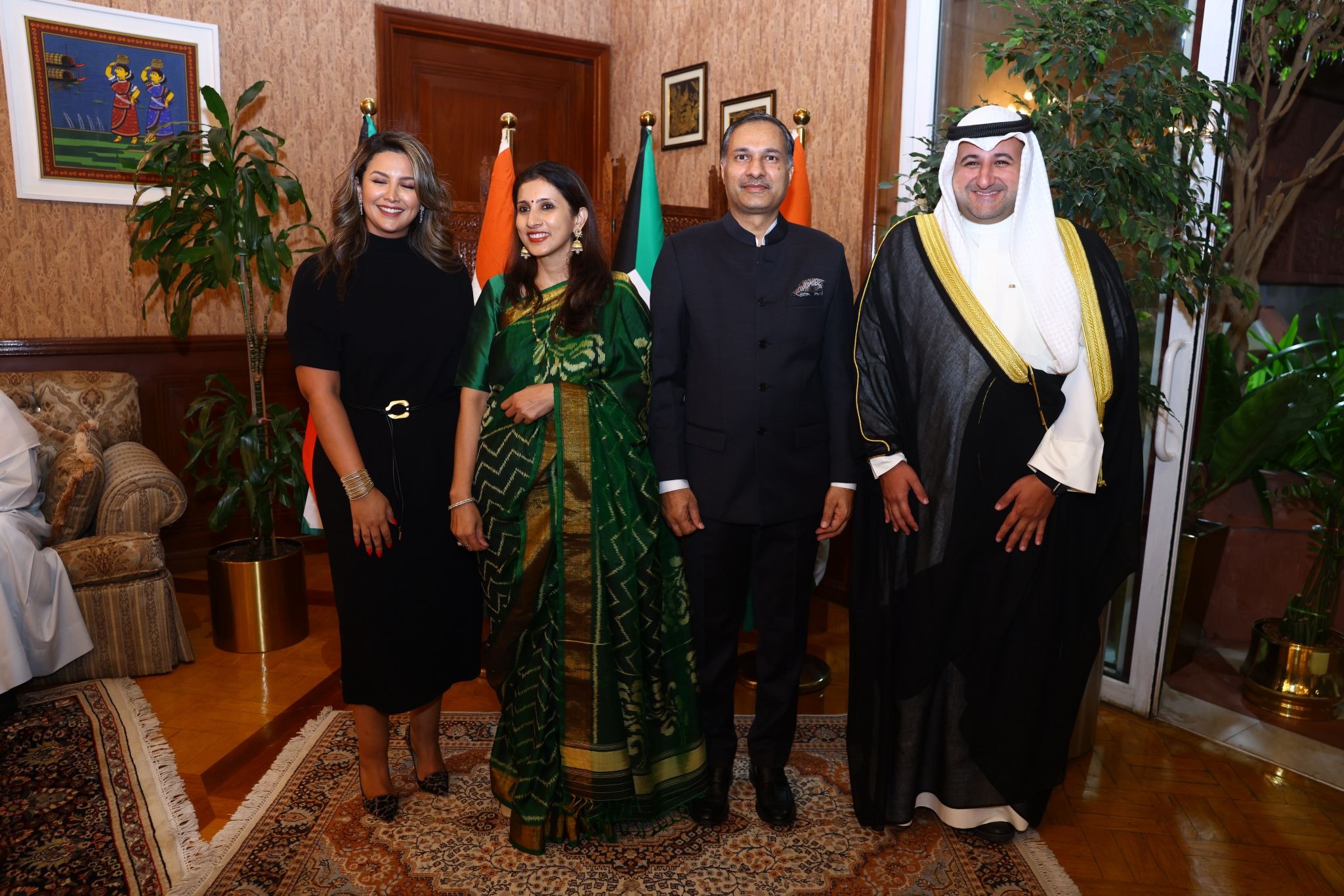 Prominent Kuwaitis Ambassdor AdarshSwaika hosted a farewell reception at India House